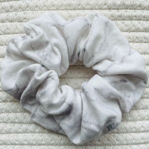 White Marble Scrunchie